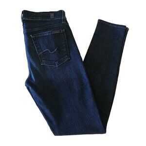 Seven For All Mankind Gwenevere Skinny Jeans Size 28 Dark Blue